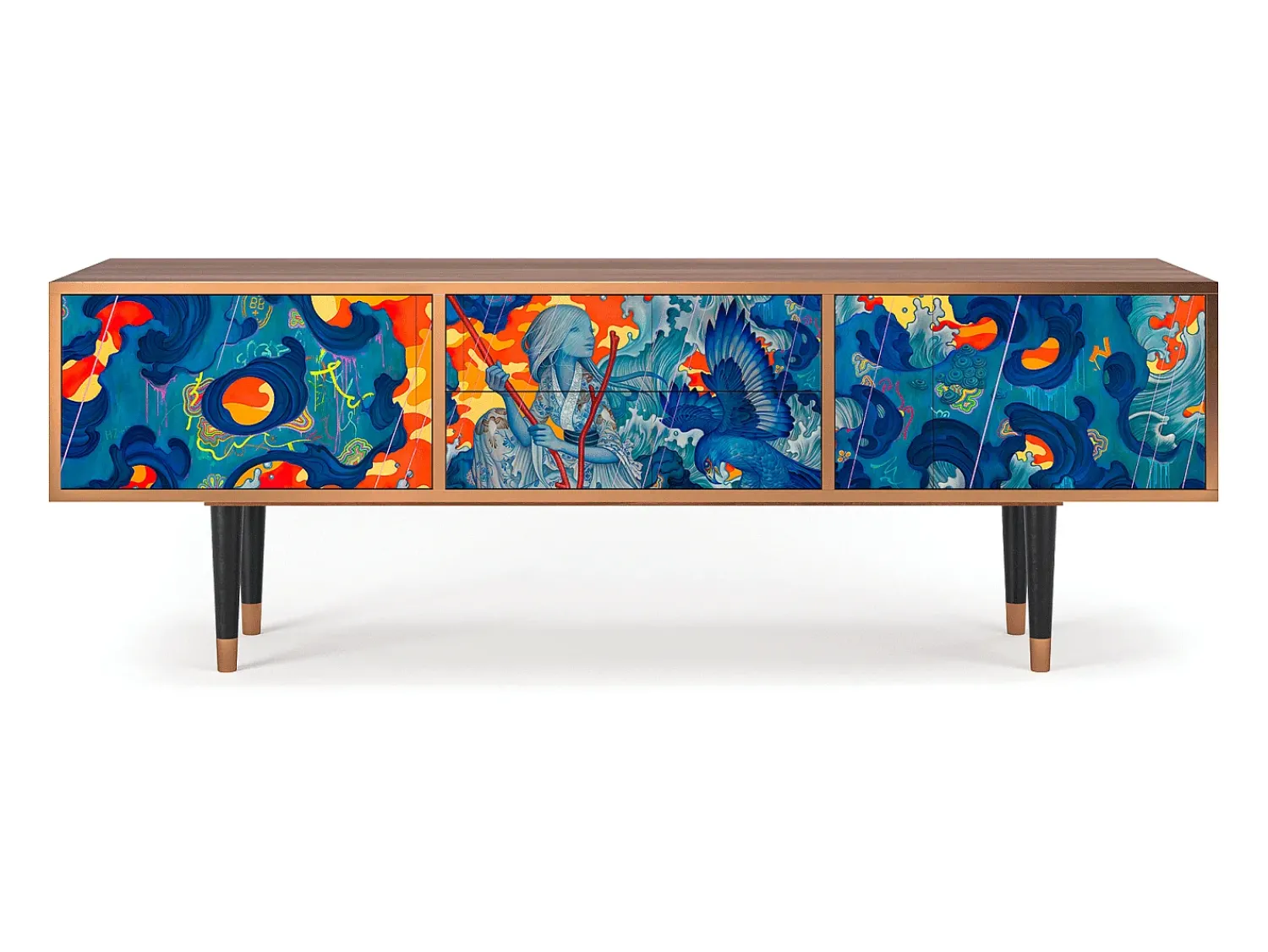 Mueble de TV - 170х59х48 cm - T4 - The Girl - James Jean, Nogueira^ Móvel De Tv