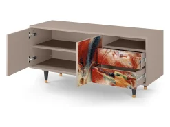 Móvel De Tv| Mueble de TV - 125х56х41 cm - T7 - The City Rises, Latte Bege