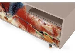 Móvel De Tv| Mueble de TV - 125х56х41 cm - T7 - The City Rises, Latte Bege