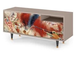 Móvel De Tv| Mueble de TV - 125х56х41 cm - T7 - The City Rises, Latte Bege