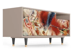 Móvel De Tv| Mueble de TV - 125х56х41 cm - T7 - The City Rises, Latte Bege