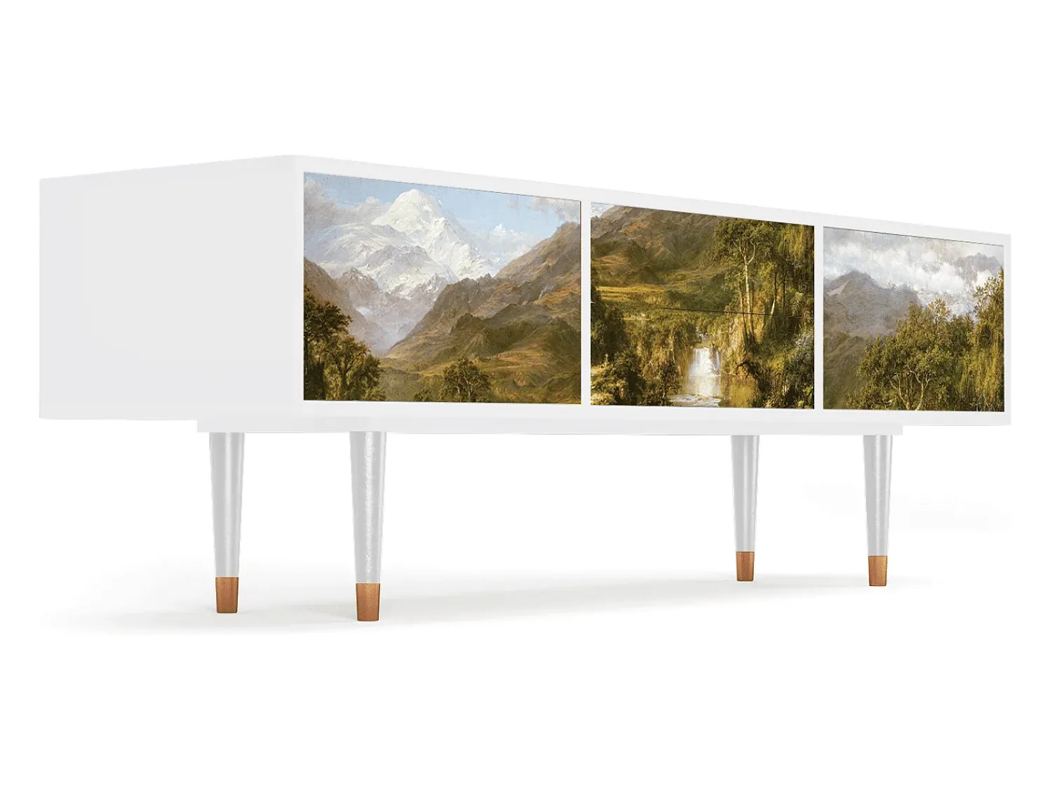 Discount Mueble de TV - 170х59х48 cm - T4 - The Heart of the Andes , Branco Bege