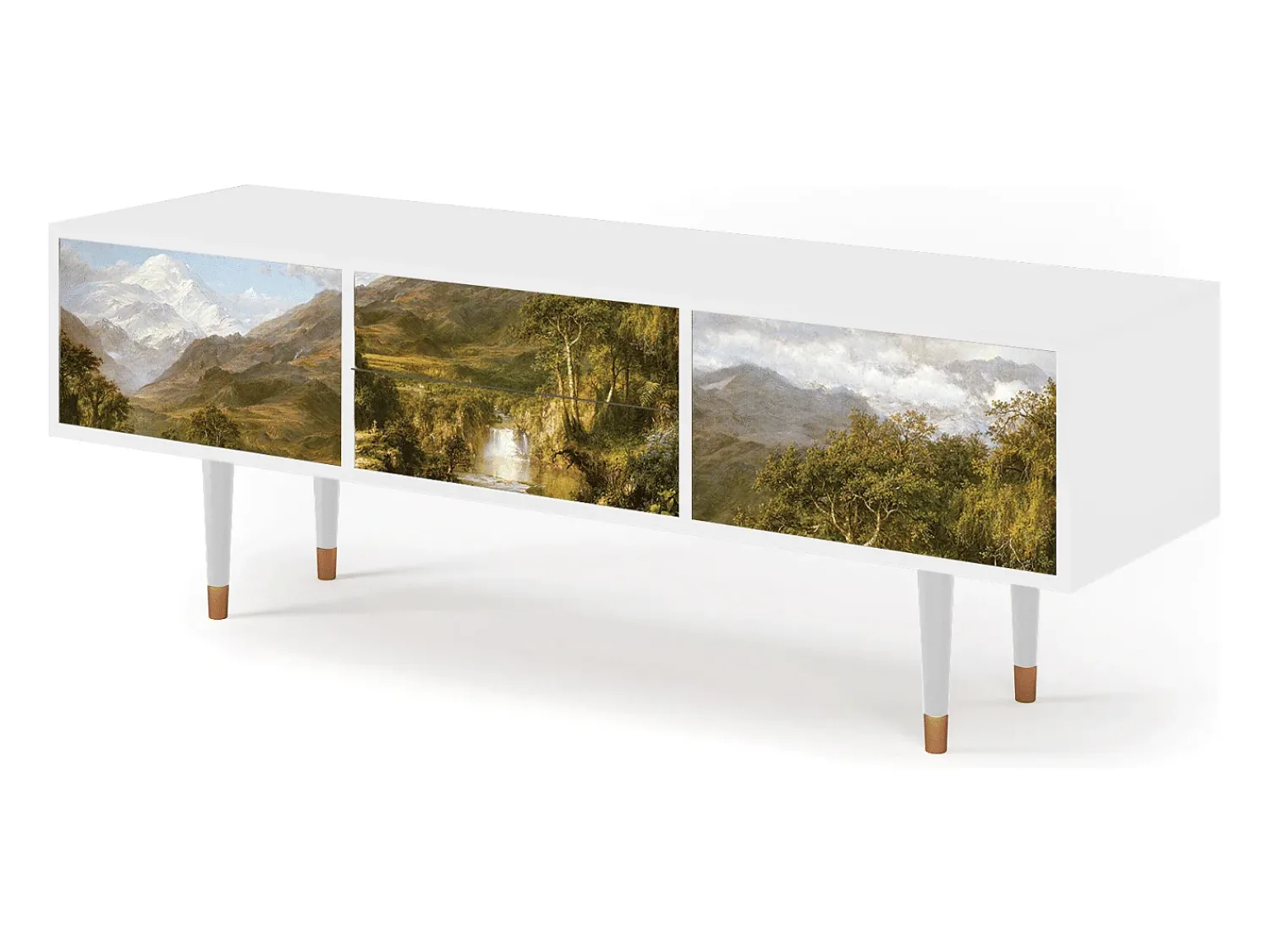 Discount Mueble de TV - 170х59х48 cm - T4 - The Heart of the Andes , Branco Bege