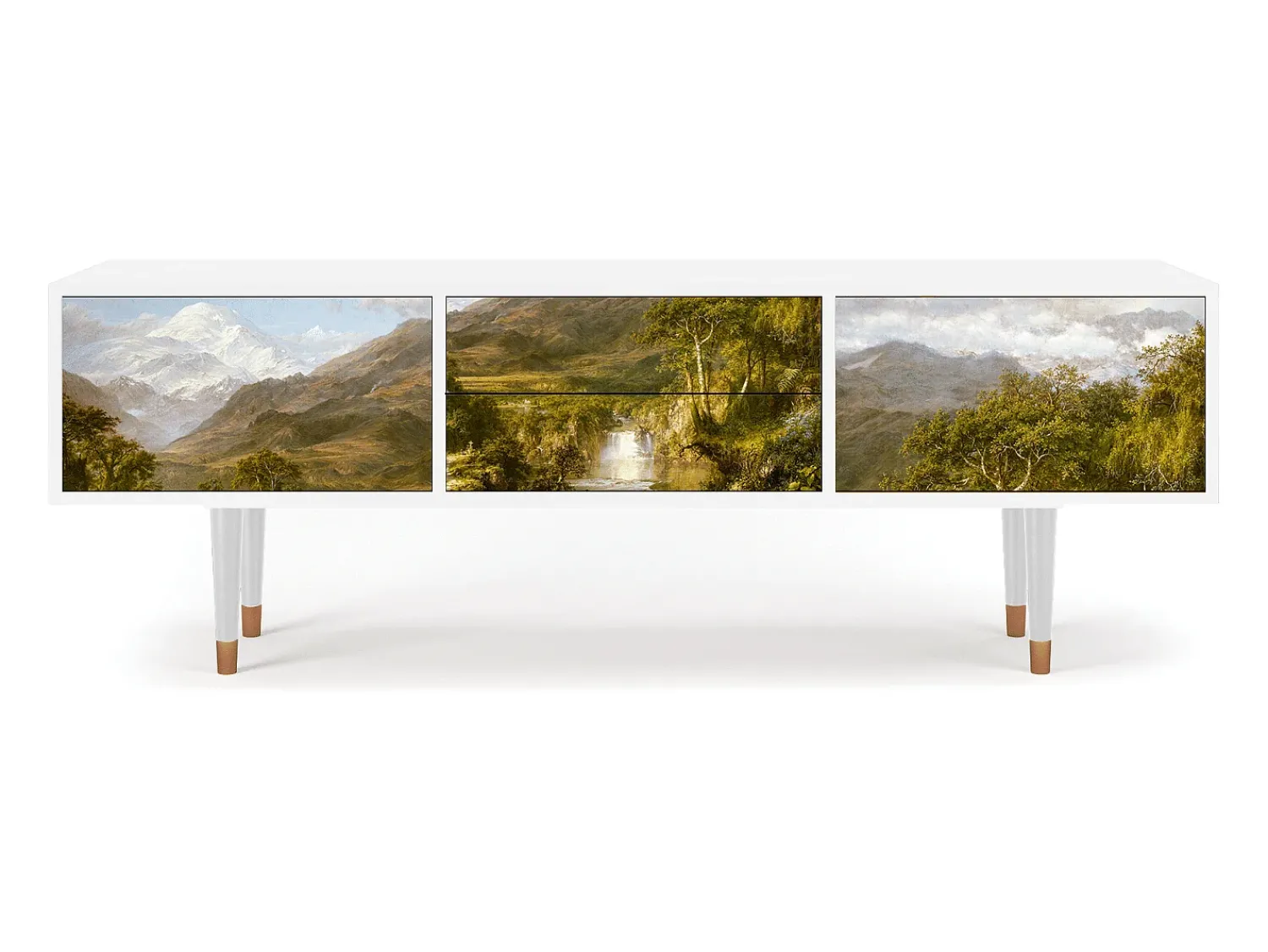Discount Mueble de TV - 170х59х48 cm - T4 - The Heart of the Andes , Branco Bege