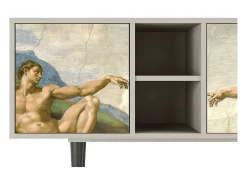 Mueble de TV - 150х69х41 cm - T5 - The Creation of Adam, Areia^ Móvel De Tv