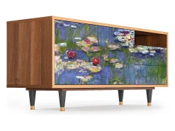 Móvel De Tv* Mueble de TV - 125х56х41 cm - T7 - The water lily pond , Nogueira Castanho