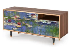 Móvel De Tv* Mueble de TV - 125х56х41 cm - T7 - The water lily pond , Nogueira Castanho