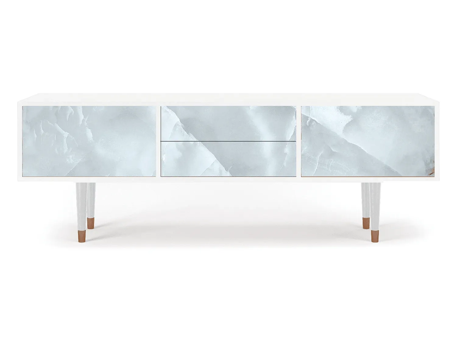 Móvel De Tv* Mueble de TV - 170х59х48 cm - T4 - The Onyx, Branco Bege