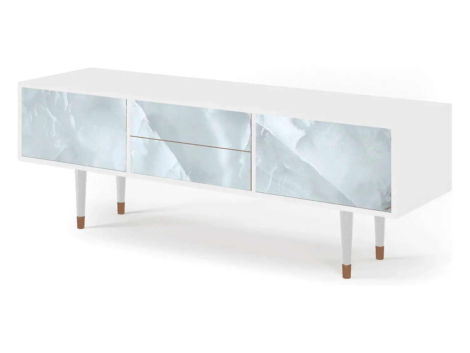 Móvel De Tv* Mueble de TV - 170х59х48 cm - T4 - The Onyx, Branco Bege