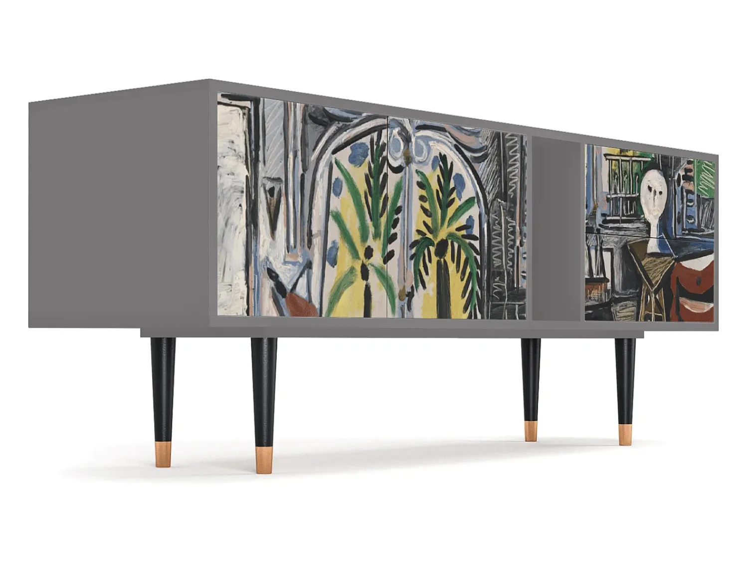 Mueble de TV - 170х69х48 cm - T1 - The Studio , Cinza^ Móvel De Tv