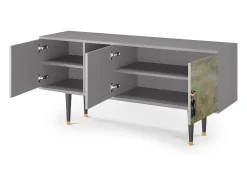 Móvel De Tv| Mueble de TV - 150х69х41 cm - T5 - The Poppy Field , Cinza Cinzento