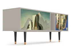 Móvel De Tv| Mueble de TV - 170х69х48 cm - T1 - The Cubist Paintings , Areia Bege