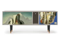 Móvel De Tv| Mueble de TV - 170х69х48 cm - T1 - The Cubist Paintings , Areia Bege