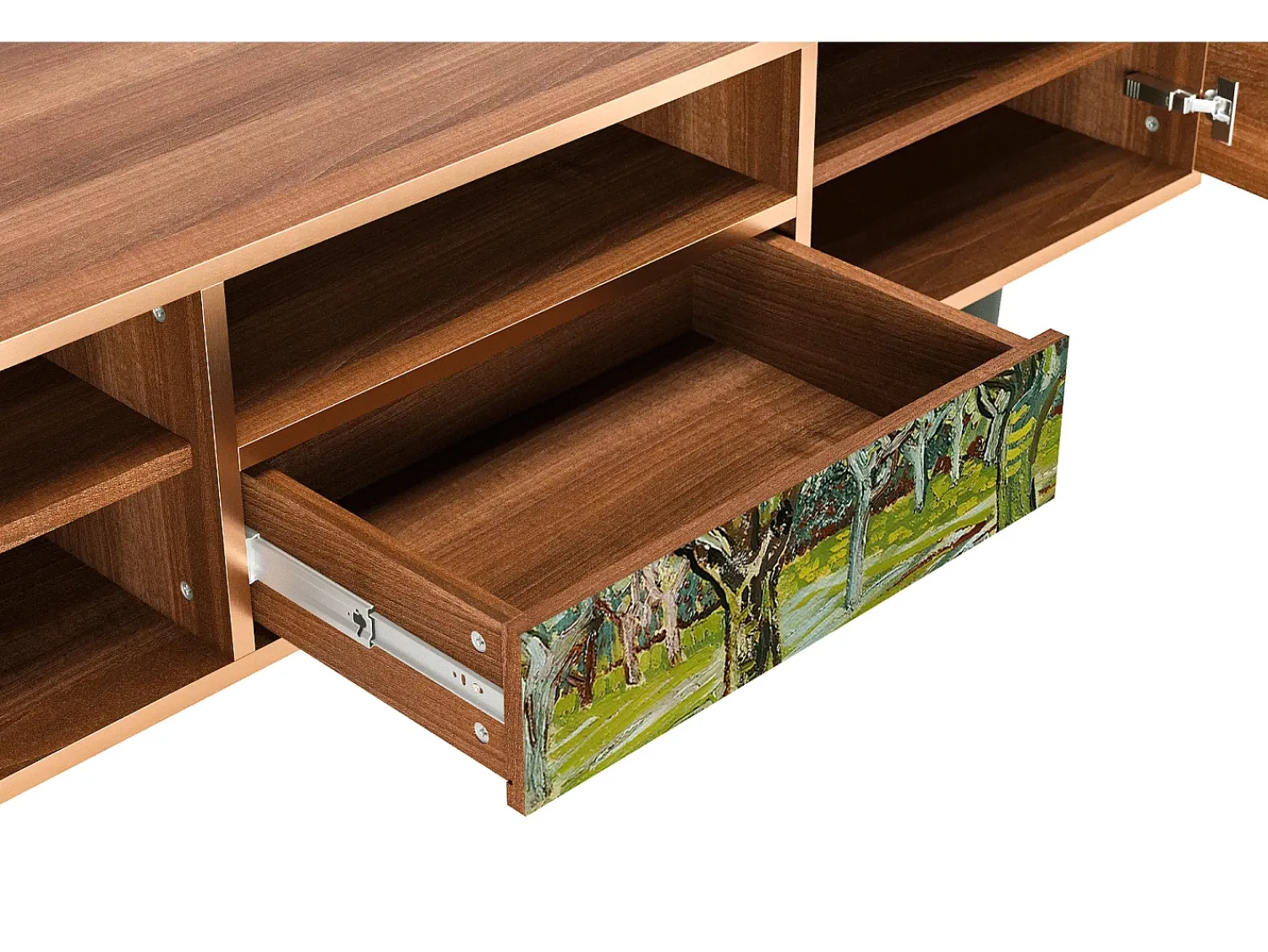 Sale Mueble de TV - 170х59х41 cm - T6 - The Branco Orchard, Nogueira Castanho