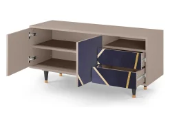 New Mueble de TV - 125х56х41 cm - T7 - The Amethyst, Latte Bege