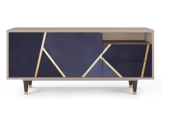 New Mueble de TV - 125х56х41 cm - T7 - The Amethyst, Latte Bege