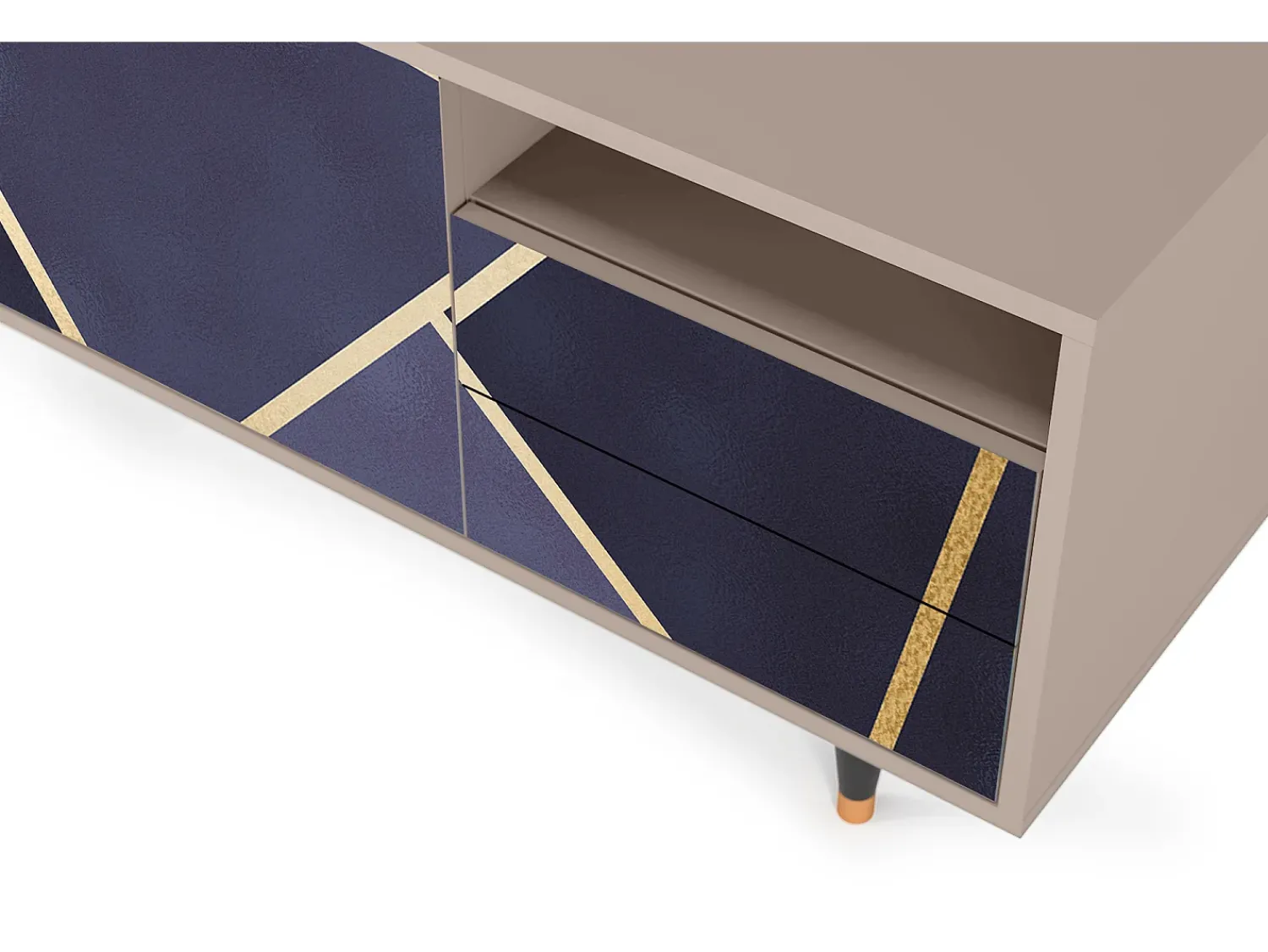 New Mueble de TV - 125х56х41 cm - T7 - The Amethyst, Latte Bege