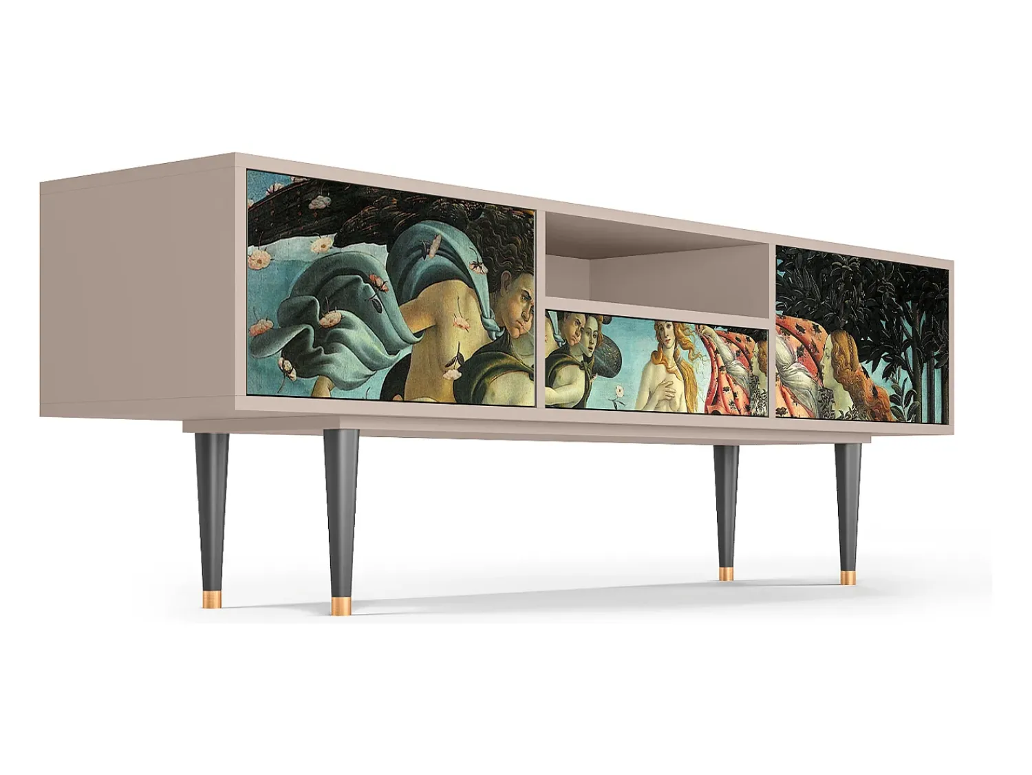 Móvel De Tv* Mueble de TV - 170х59х41 cm - T6 - The Birth of Venus, Latte Bege