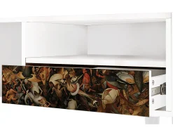 Móvel De Tv* Mueble de TV - 115х59х48 cm - T3 - The Fall, Branco Bege