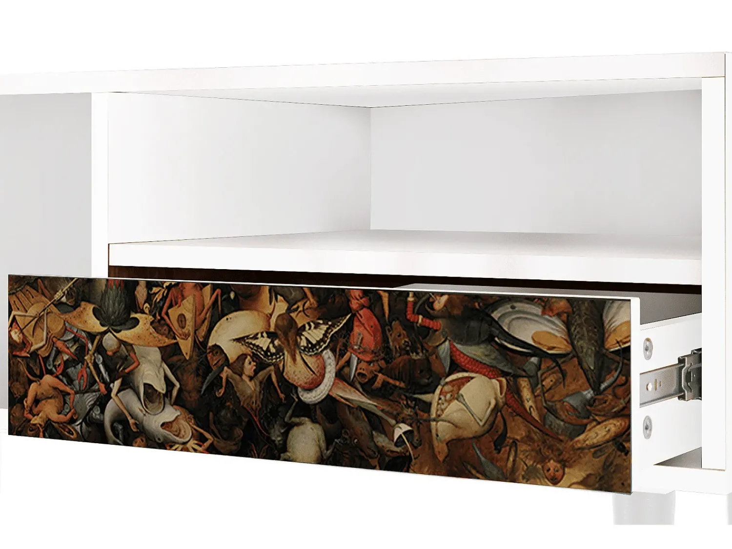 Móvel De Tv* Mueble de TV - 115х59х48 cm - T3 - The Fall, Branco Bege