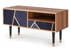 Móvel De Tv* Mueble de TV - 115х59х48 cm - T3 - The Amethyst, Nogueira Castanho