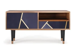 Móvel De Tv* Mueble de TV - 115х59х48 cm - T3 - The Amethyst, Nogueira Castanho