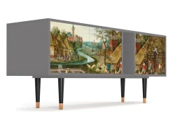 Móvel De Tv* Mueble de TV - 170х69х48 cm - T1 - The Younger - Spring, Cinza Cinzento