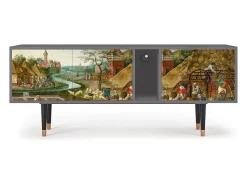 Móvel De Tv* Mueble de TV - 170х69х48 cm - T1 - The Younger - Spring, Cinza Cinzento