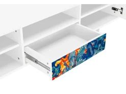 Outlet Mueble de TV - 170х59х41 cm - T6 - The Girl - James Jean, Branco Bege