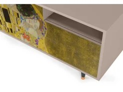 Móvel De Tv* Mueble de TV - 125х56х41 cm - T7 - The Kiss by Klimt , Latte Bege