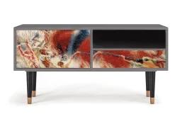 Móvel De Tv* Mueble de TV - 115х59х48 cm - T3 - The City Rises, Cinza Cinzento