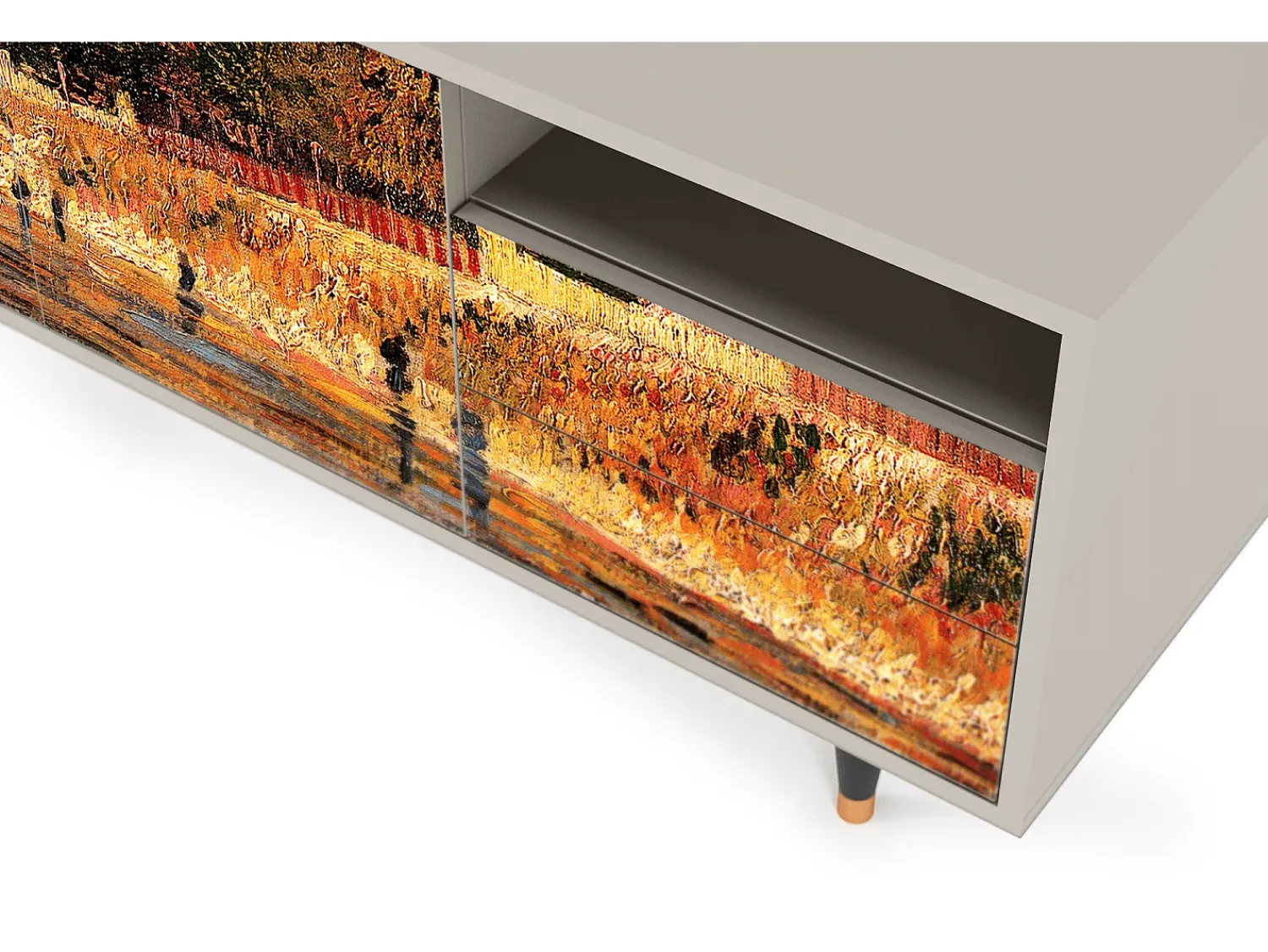 Móvel De Tv* Mueble de TV - 125х56х41 cm - T7 - The Banks, Areia Bege
