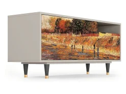 Móvel De Tv* Mueble de TV - 125х56х41 cm - T7 - The Banks, Areia Bege