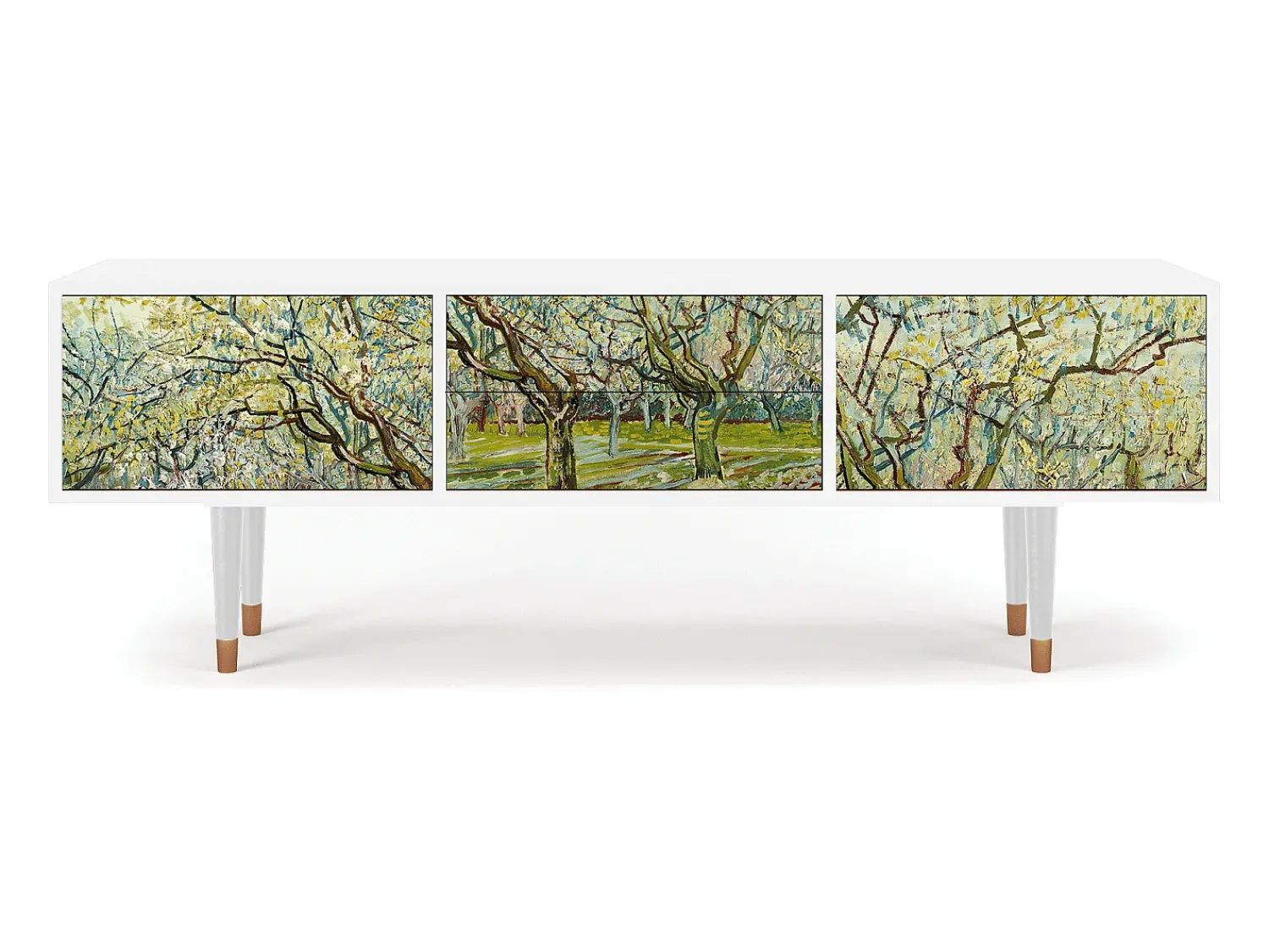 New Mueble de TV - 170х59х48 cm - T4 - The Branco Orchard, Branco Bege