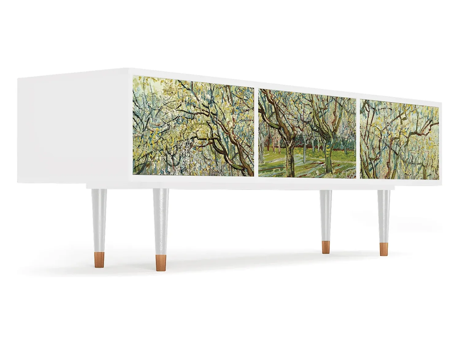 New Mueble de TV - 170х59х48 cm - T4 - The Branco Orchard, Branco Bege