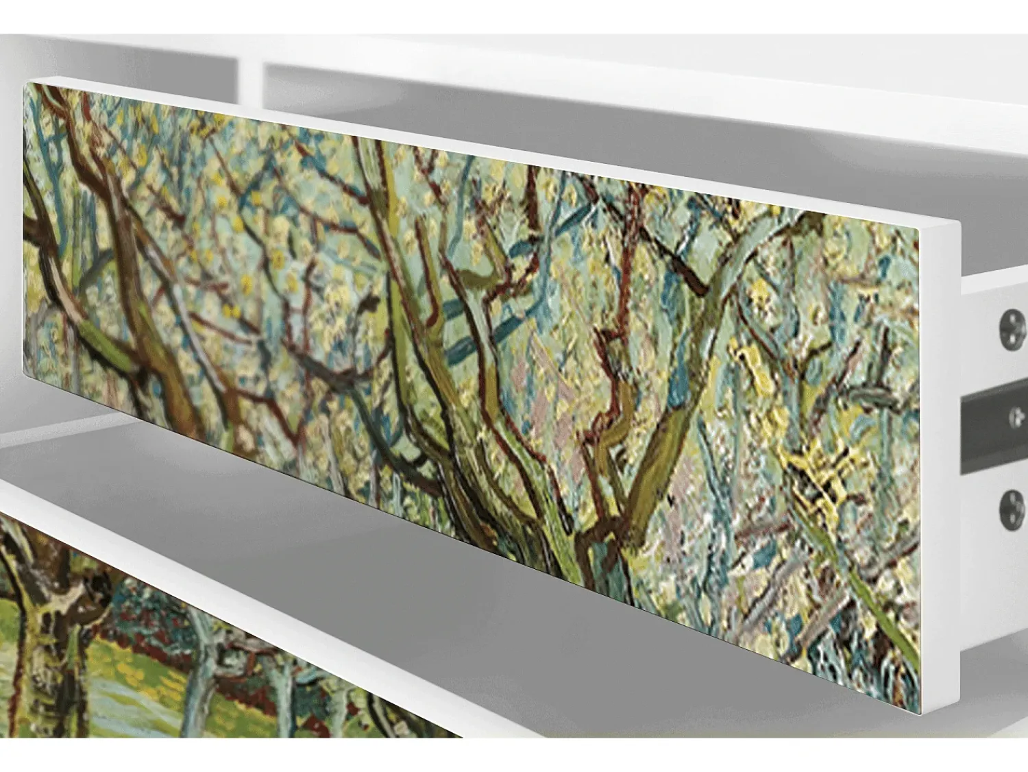 New Mueble de TV - 170х59х48 cm - T4 - The Branco Orchard, Branco Bege
