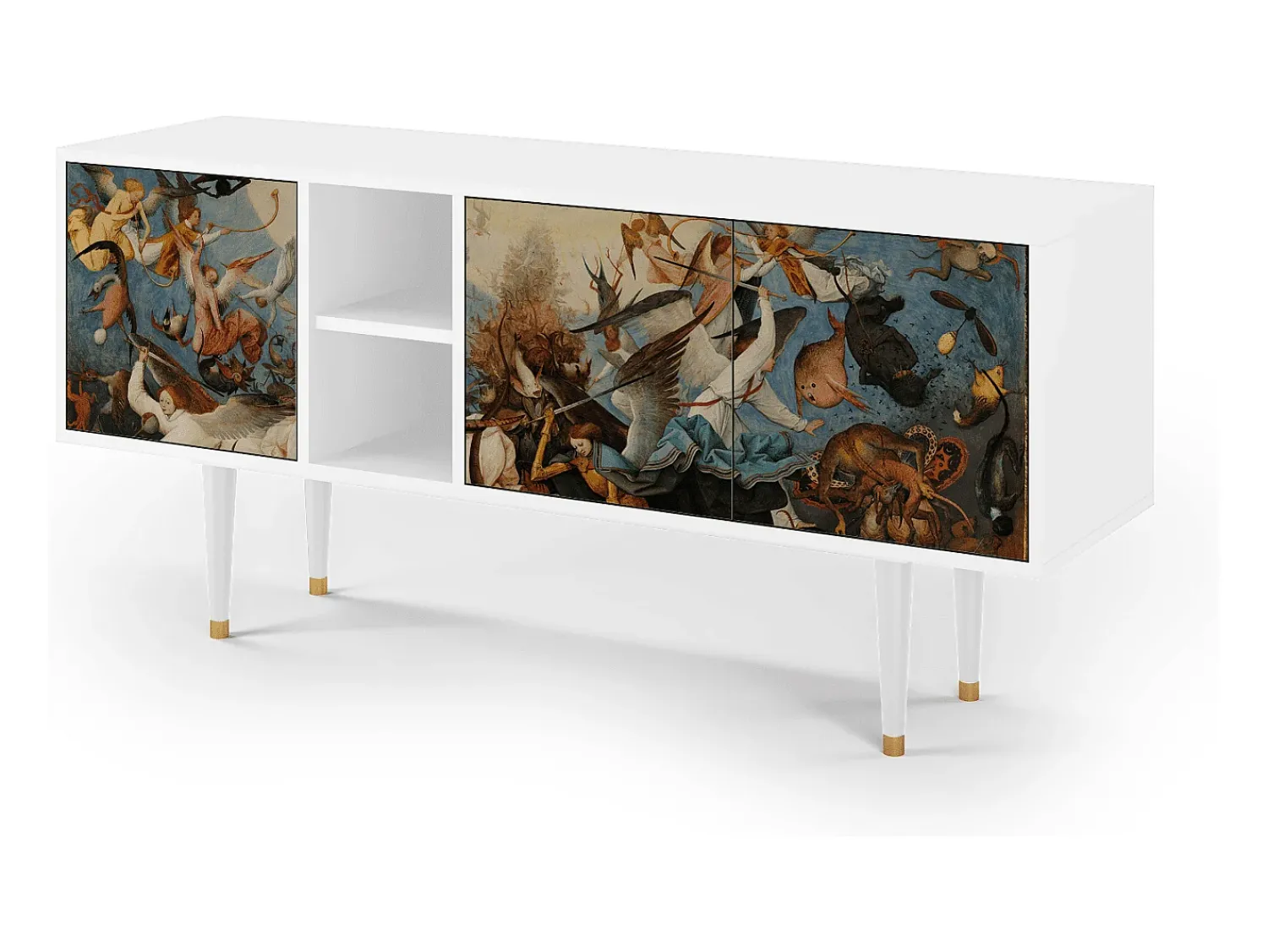 Discount Mueble de TV - 150х69х41 cm - T5 - The Fall, Branco Bege