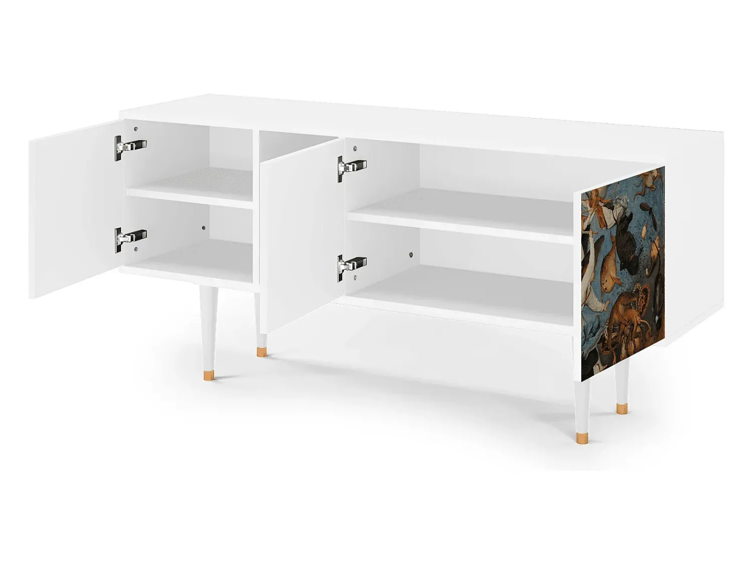 Discount Mueble de TV - 150х69х41 cm - T5 - The Fall, Branco Bege