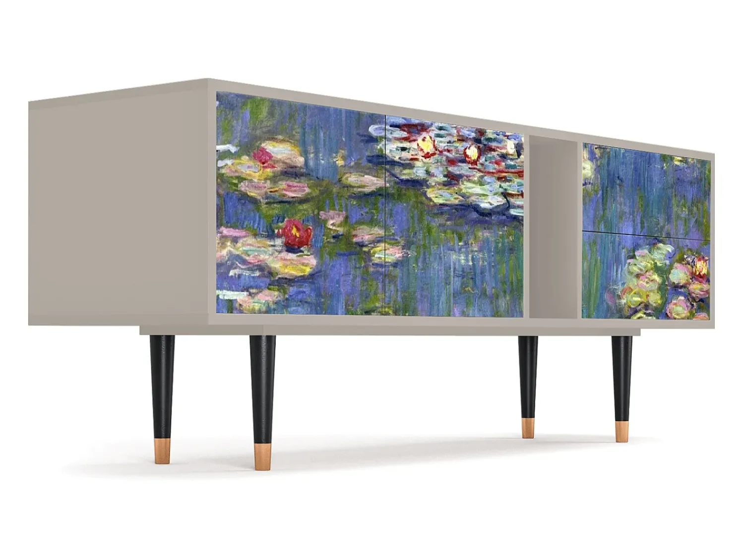 Discount Mueble de TV - 170х69х48 cm - T1 - The water lily pond , Areia Bege