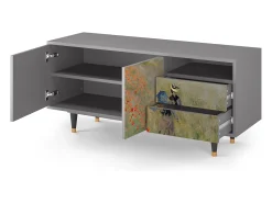 Mueble de TV - 125х56х41 cm - T7 - The Poppy Field , Cinza^ Móvel De Tv