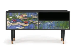 Móvel De Tv| Mueble de TV - 115х59х48 cm - T3 - The water lily pond , Antracite Cinza antracite
