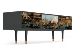 Clearance Mueble de TV - 170х59х48 cm - T4 - The Bucintoro, Antracite Cinza antracite