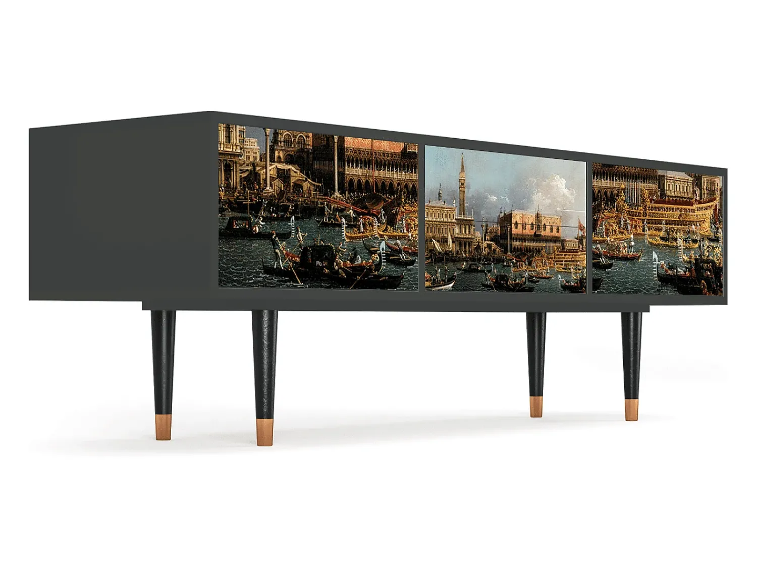 Clearance Mueble de TV - 170х59х48 cm - T4 - The Bucintoro, Antracite Cinza antracite