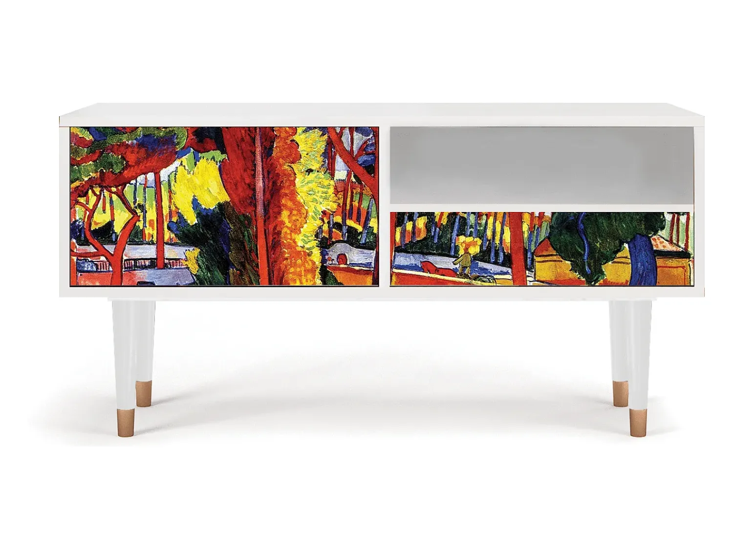 Discount Mueble de TV - 115х59х48 cm - T3 - The Turning Road, Branco Bege