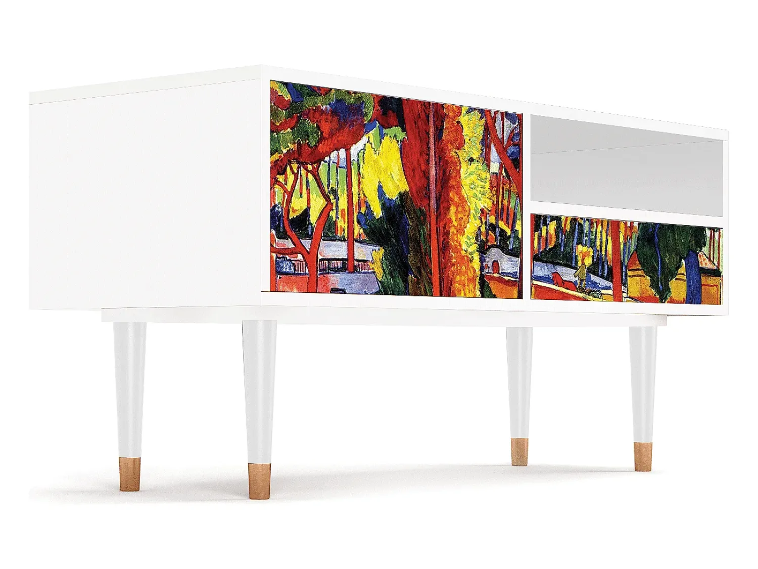Discount Mueble de TV - 115х59х48 cm - T3 - The Turning Road, Branco Bege