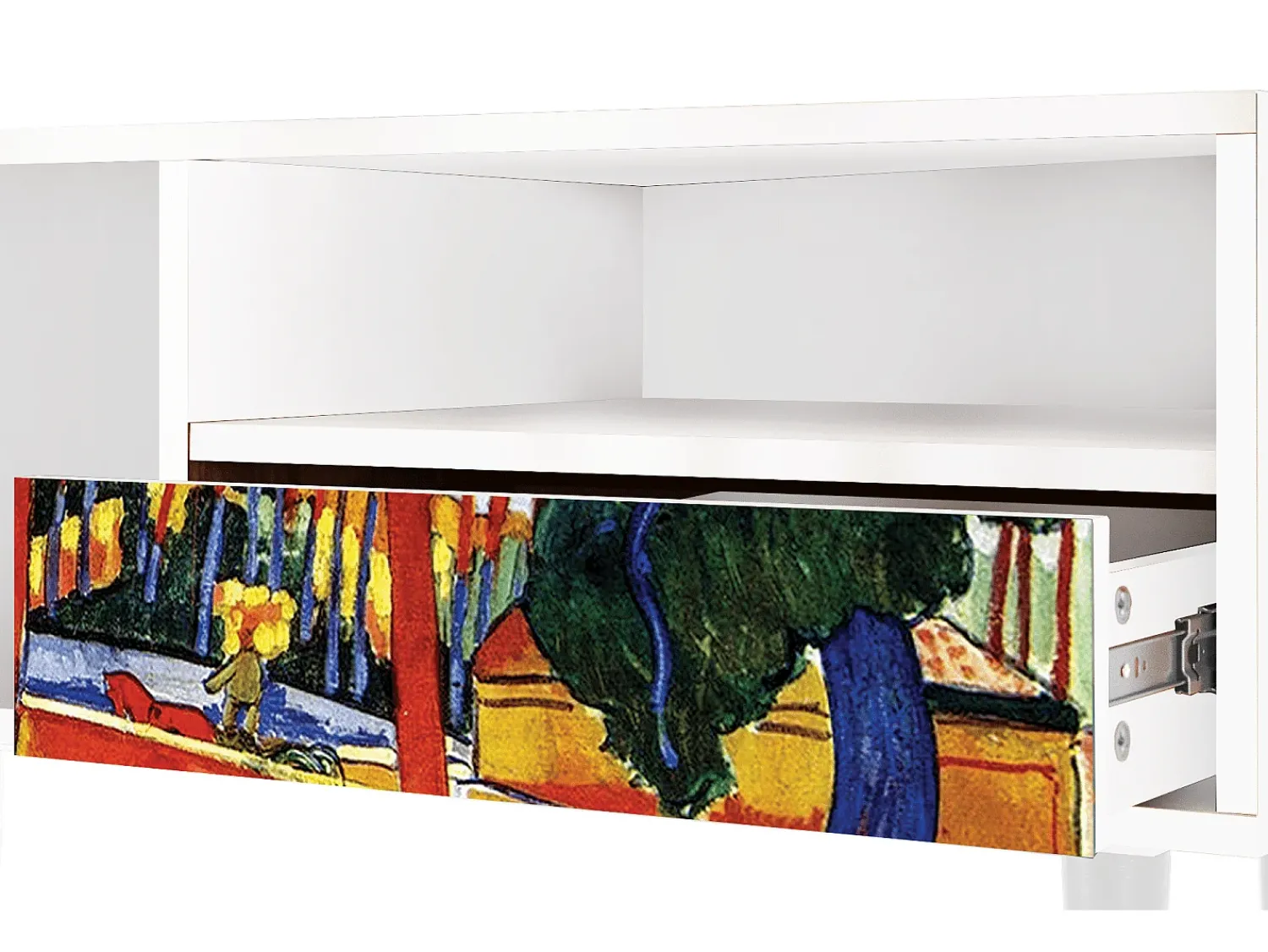 Discount Mueble de TV - 115х59х48 cm - T3 - The Turning Road, Branco Bege