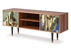 Hot Mueble de TV - 170х69х48 cm - T2 - The Cubist Paintings , Nogueira Castanho