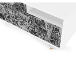 Móvel De Tv| Mueble de TV - 125х56х41 cm - T7 - The Festival of Saint, Branco Bege