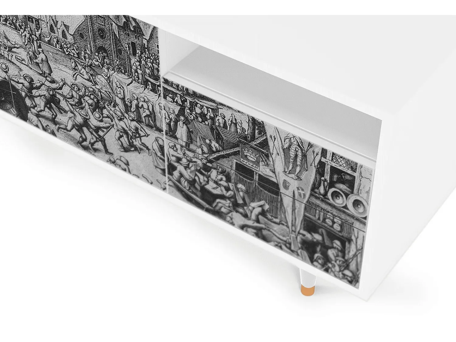 Móvel De Tv| Mueble de TV - 125х56х41 cm - T7 - The Festival of Saint, Branco Bege