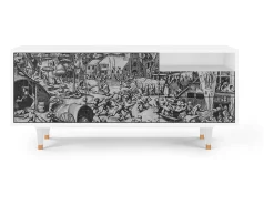 Móvel De Tv| Mueble de TV - 125х56х41 cm - T7 - The Festival of Saint, Branco Bege